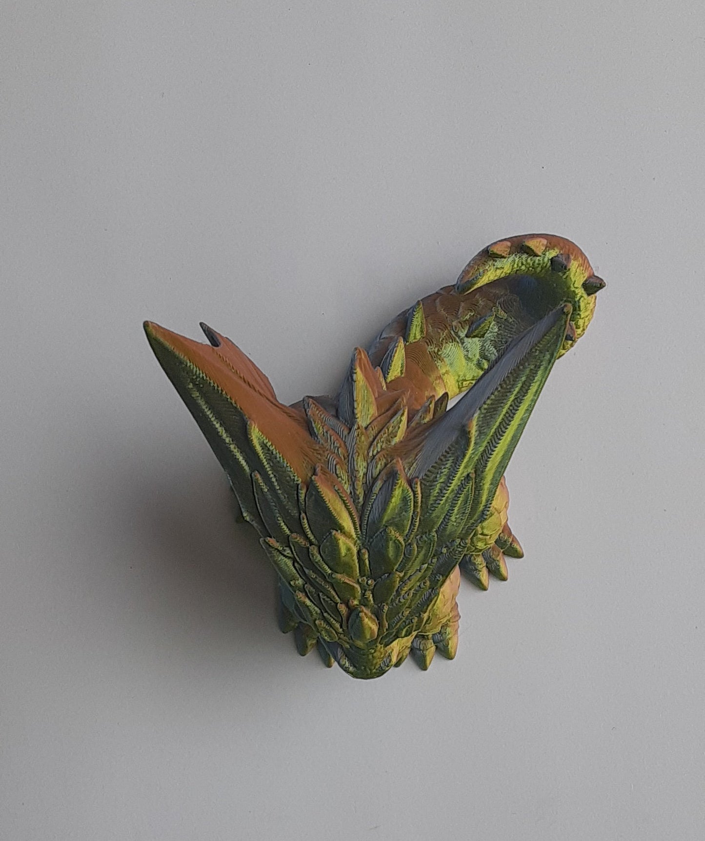 Baby Dragon Figurine — Color-Shift 3D Printed Sculpture