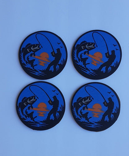 Fishing Coasters Set of 4