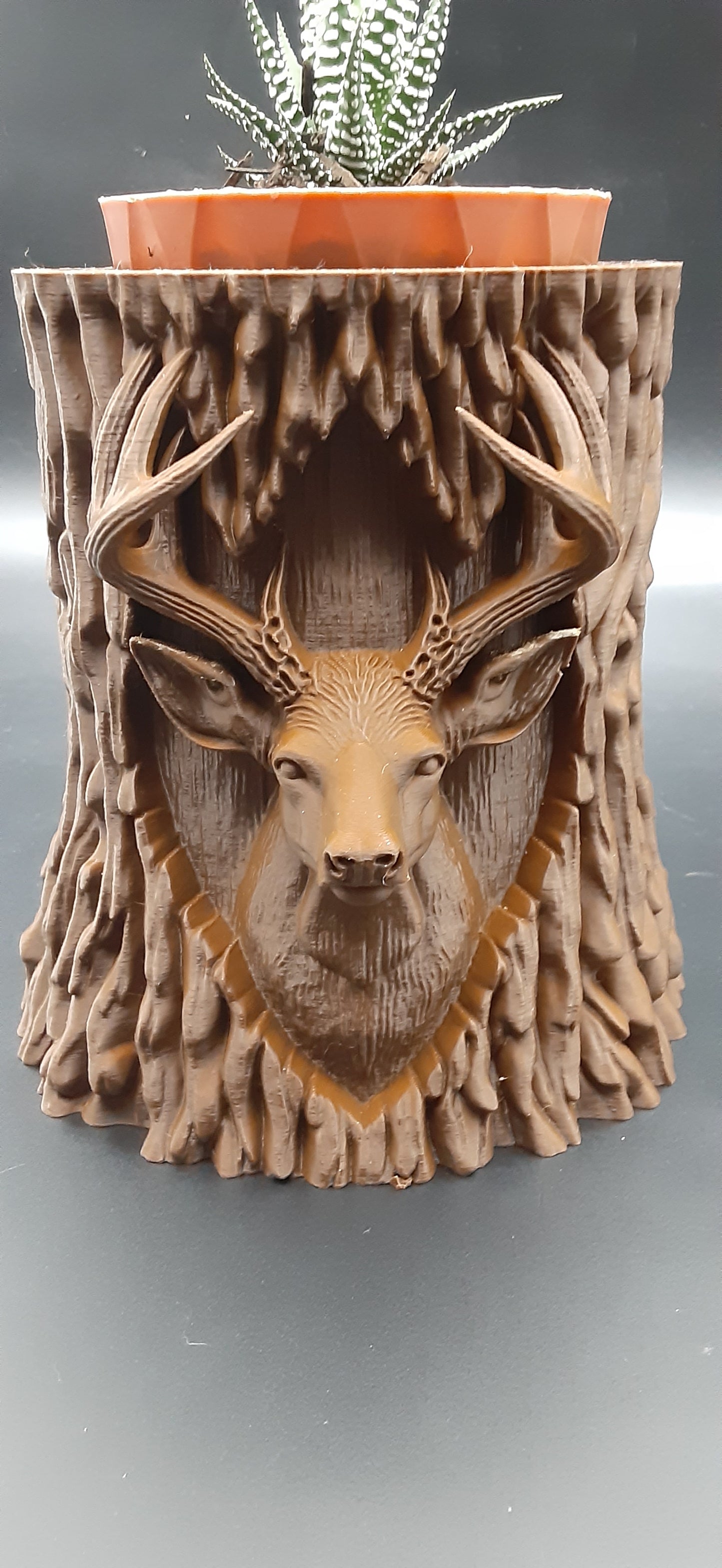 Deer Stump Planter – 3D Printed Handmade