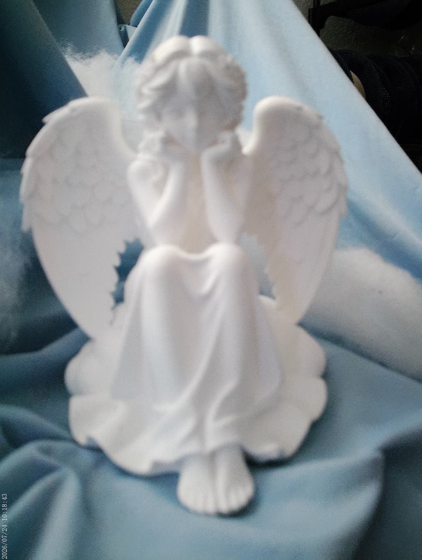 Contemplating Girl Angel Figurine — 3D Printed Handmade Décor