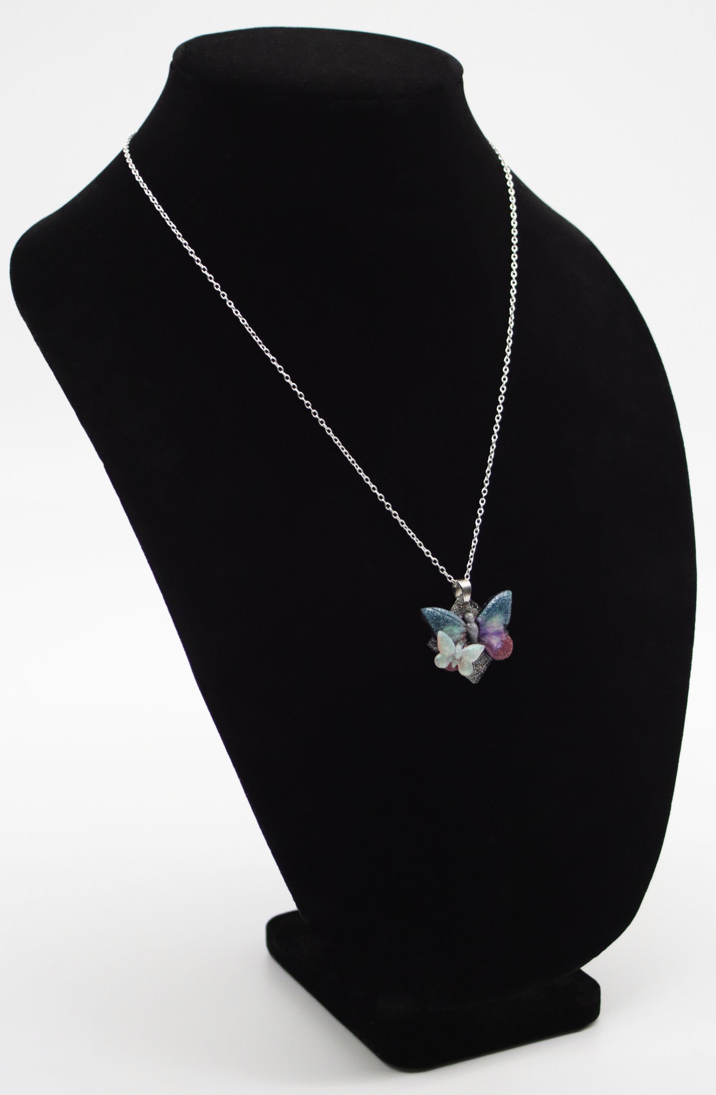 Holographic Butterfly Fairy Resin Necklace