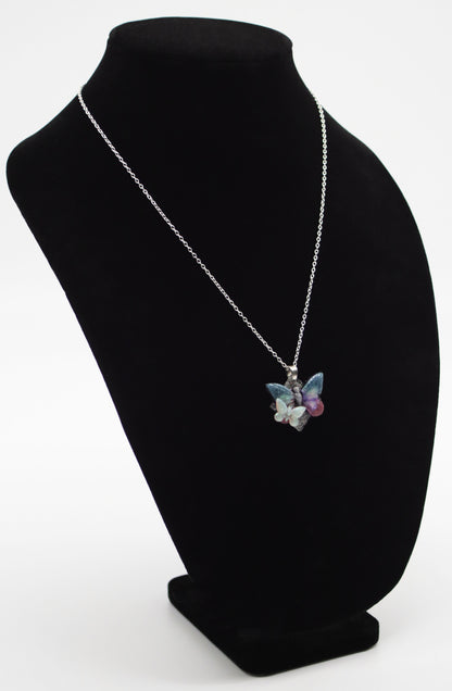 Holographic Butterfly Fairy Resin Necklace